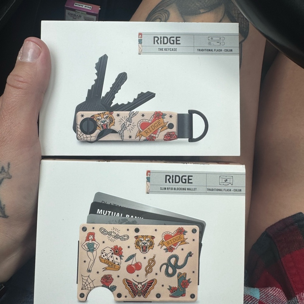 Old school Tattoo ridge wallet